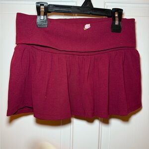 Burgundy Mini Skirt